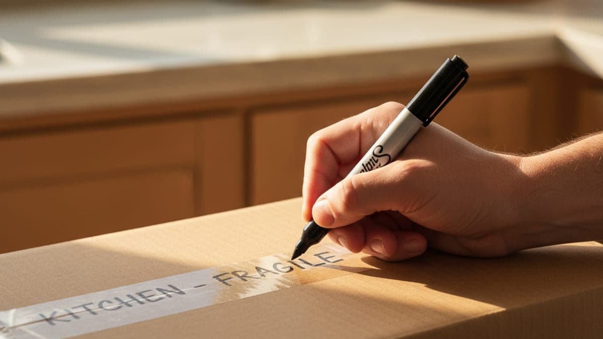 Master Movers San Diego mover writing a not-to-exceed estimate on a clipboard